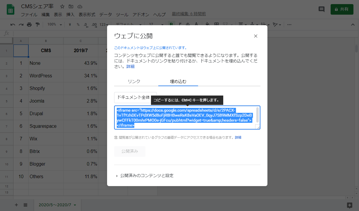 Googleスプレッドシートからwordpressに表を埋め込みできるプラグイン Inline Google Spreadsheet Viewer Naifix